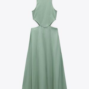 Zara Sage Green Maxi Dress